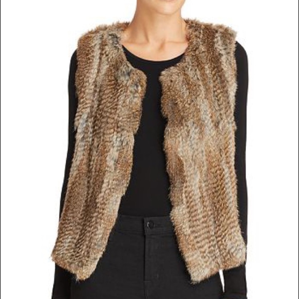 525 America Rabbit Fur Vest - real fur!